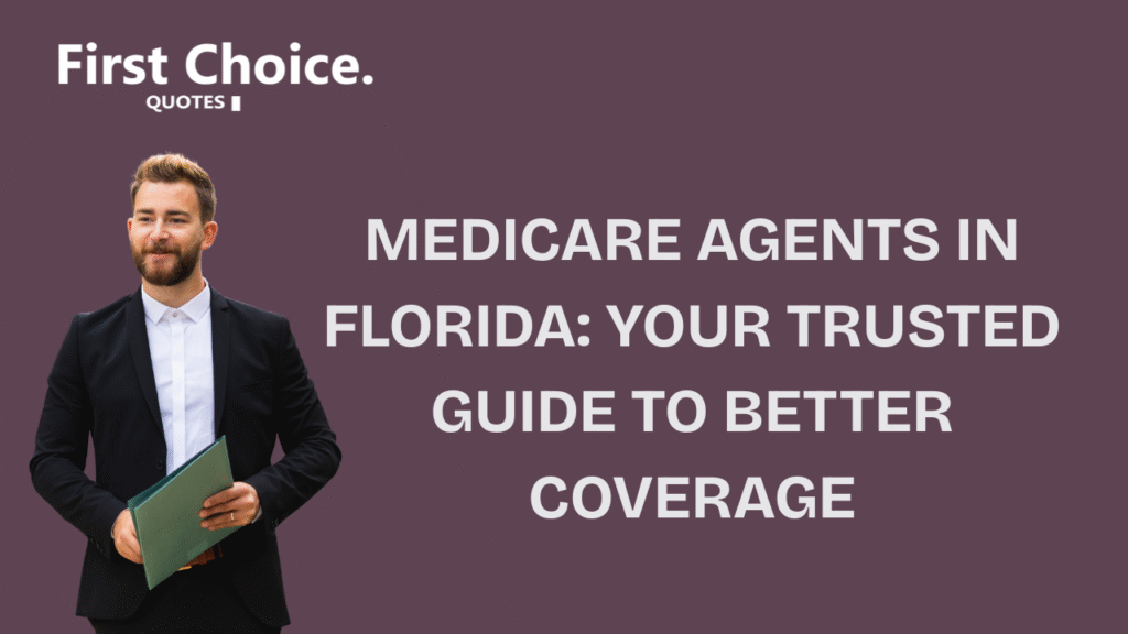 Licensed Medicare agent in Florida assisting a senior in reviewing healthcare plan options.
